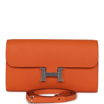 Hermes Constance Wallet To Go Orange Epsom PHW