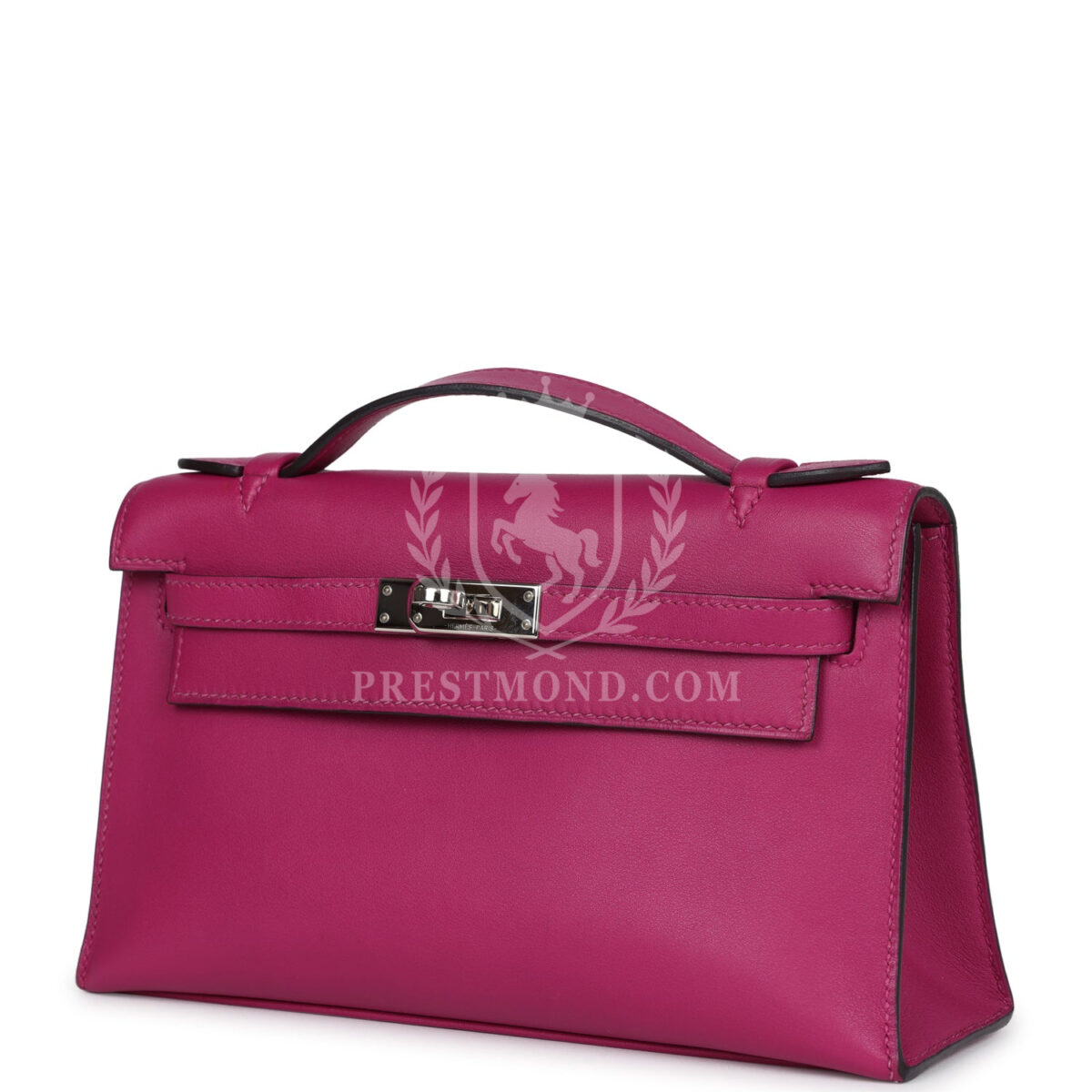 Hermes Kelly Pochette Rose Pourpre Swift PHW — изображение 5