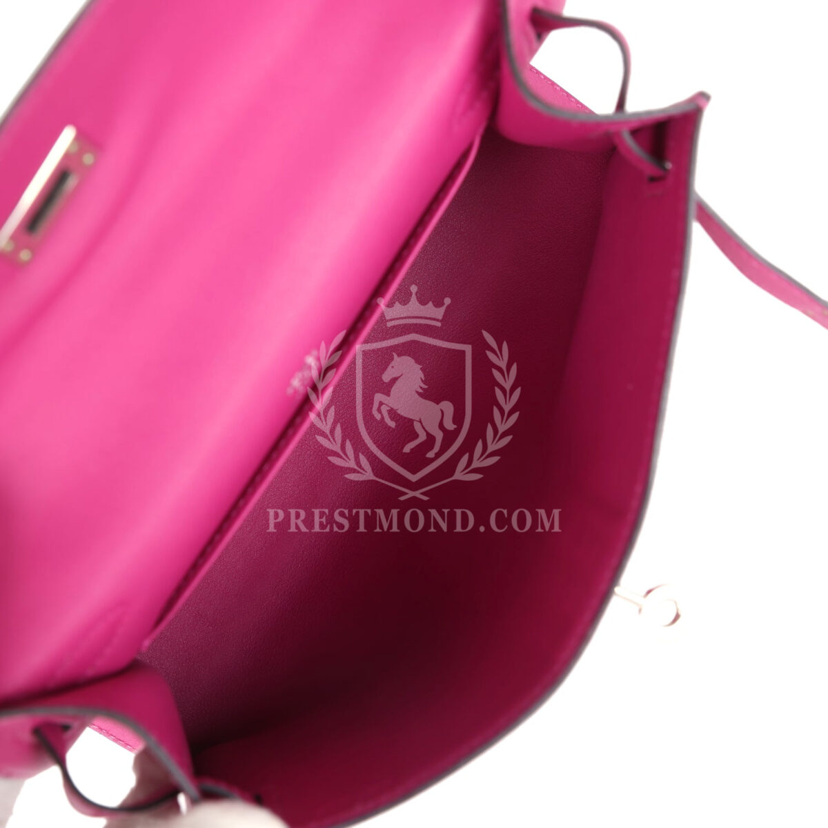 Hermes Kelly Pochette Rose Pourpre Swift PHW — изображение 8