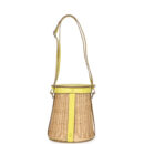 Hermes Farming Picnic Bag Lime Swift and Naturel Osier Wicker PHW