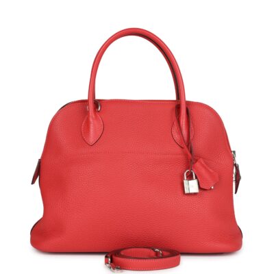 Hermes Bolide 31 Rouge Pivoine Clemence PHW