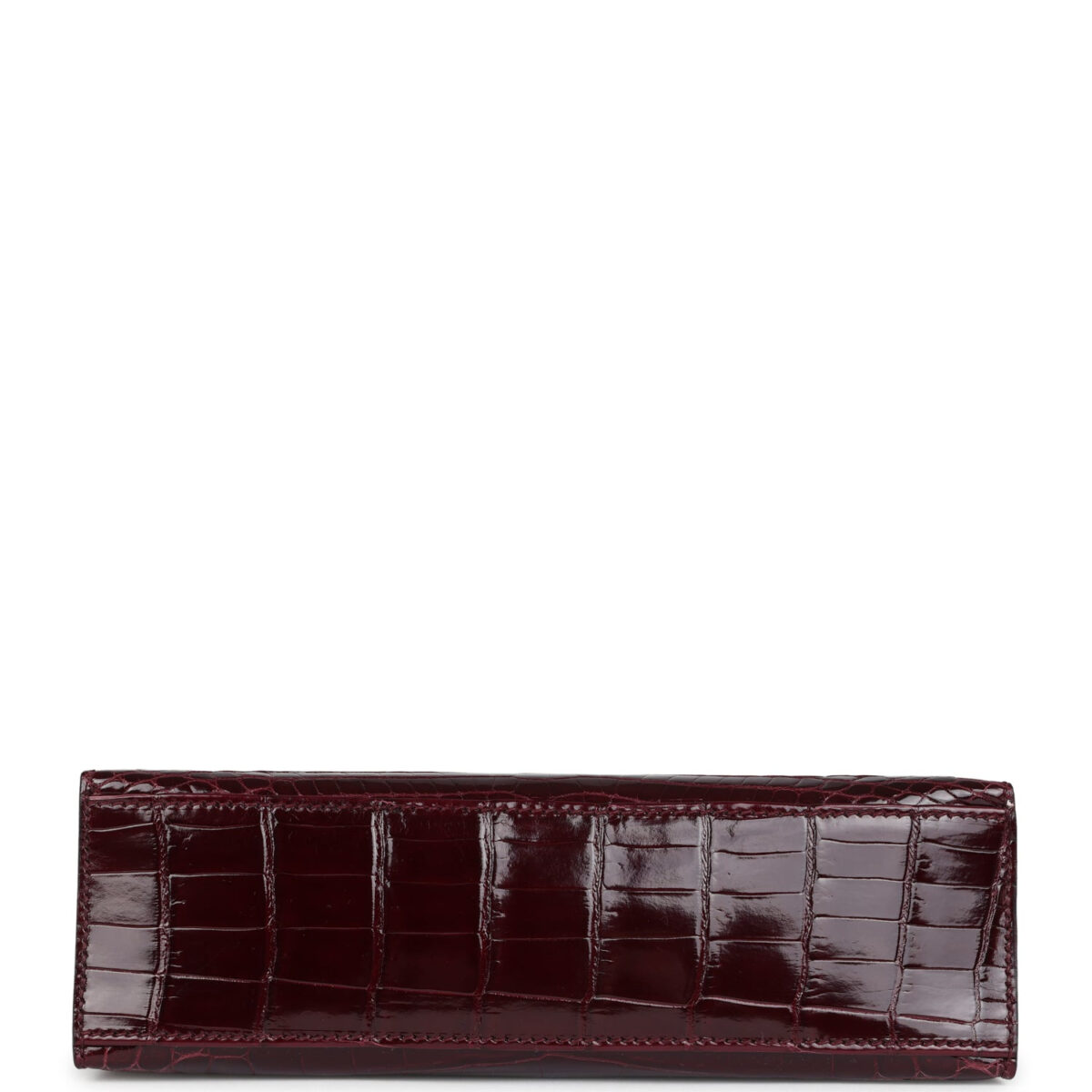 Hermes Kelly Pochette Bordeaux Shiny Niloticus Crocodile PHW — изображение 6