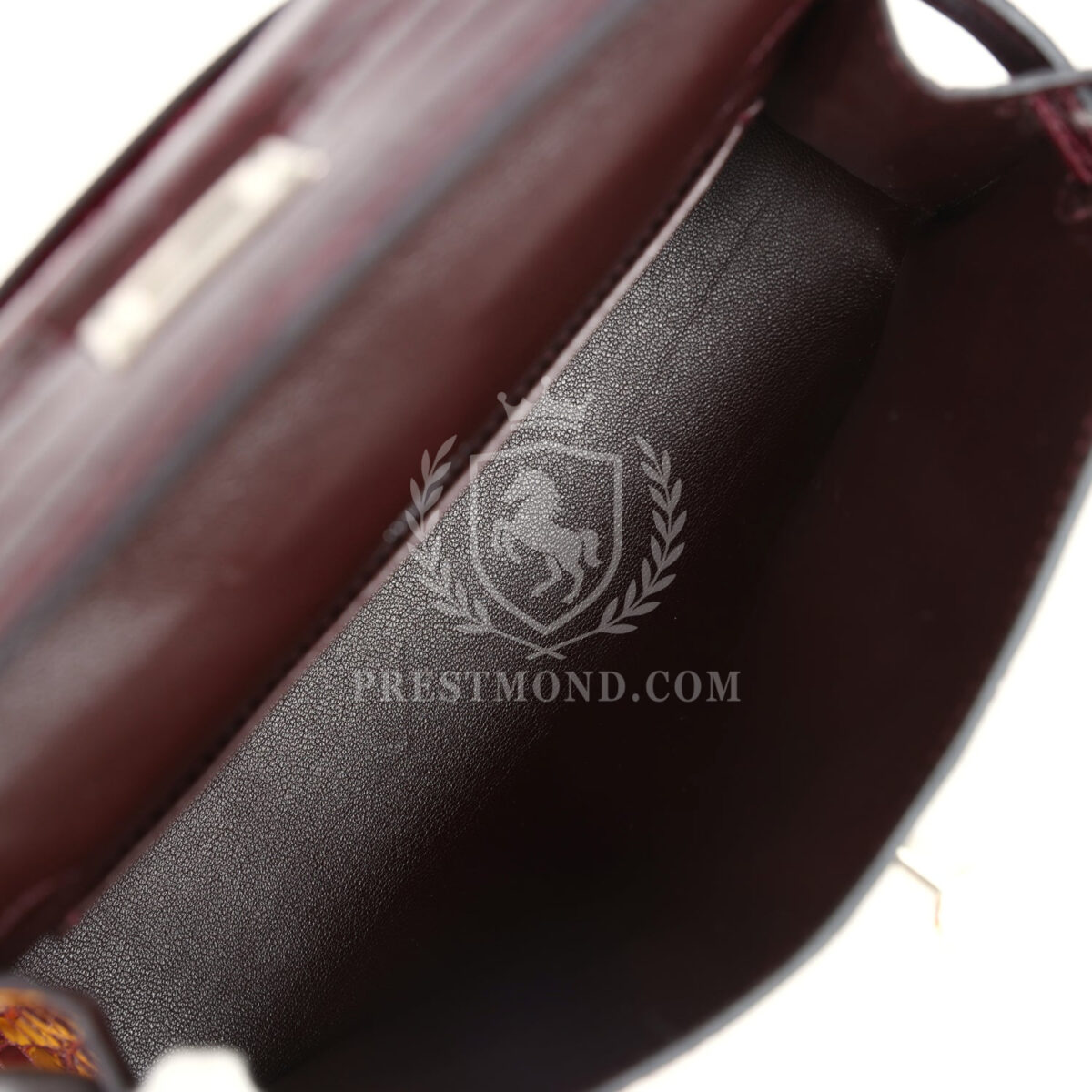 Hermes Kelly Pochette Bordeaux Shiny Niloticus Crocodile PHW — изображение 7
