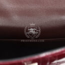 Hermes Kelly Pochette Bordeaux Shiny Niloticus Crocodile PHW