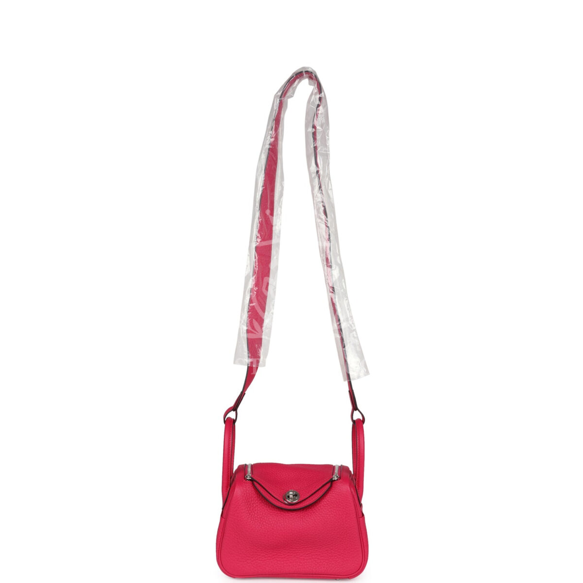 Hermes Mini Lindy Framboise Clemence PHW — изображение 7