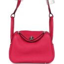 Hermes Mini Lindy Framboise Clemence PHW