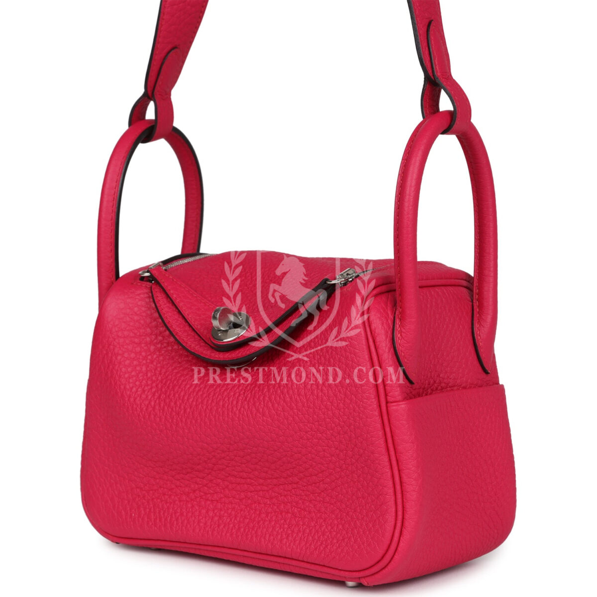 Hermes Mini Lindy Framboise Clemence PHW — изображение 5