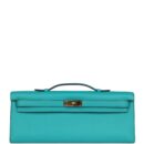 Hermes Kelly Cut Bleu Paon Swift GHW