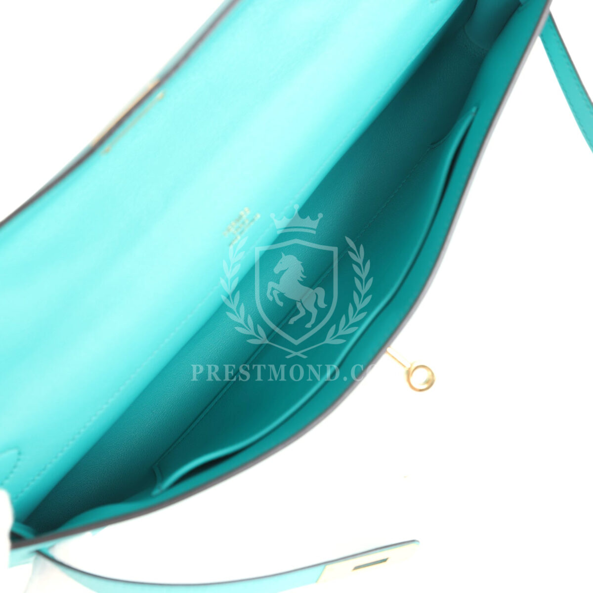 Hermes Kelly Cut Bleu Paon Swift GHW — изображение 7