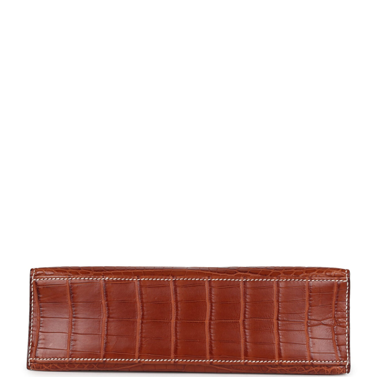 Vintage Hermes Kelly Pochette Fauve Matte Niloticus Crocodile RHW — изображение 6