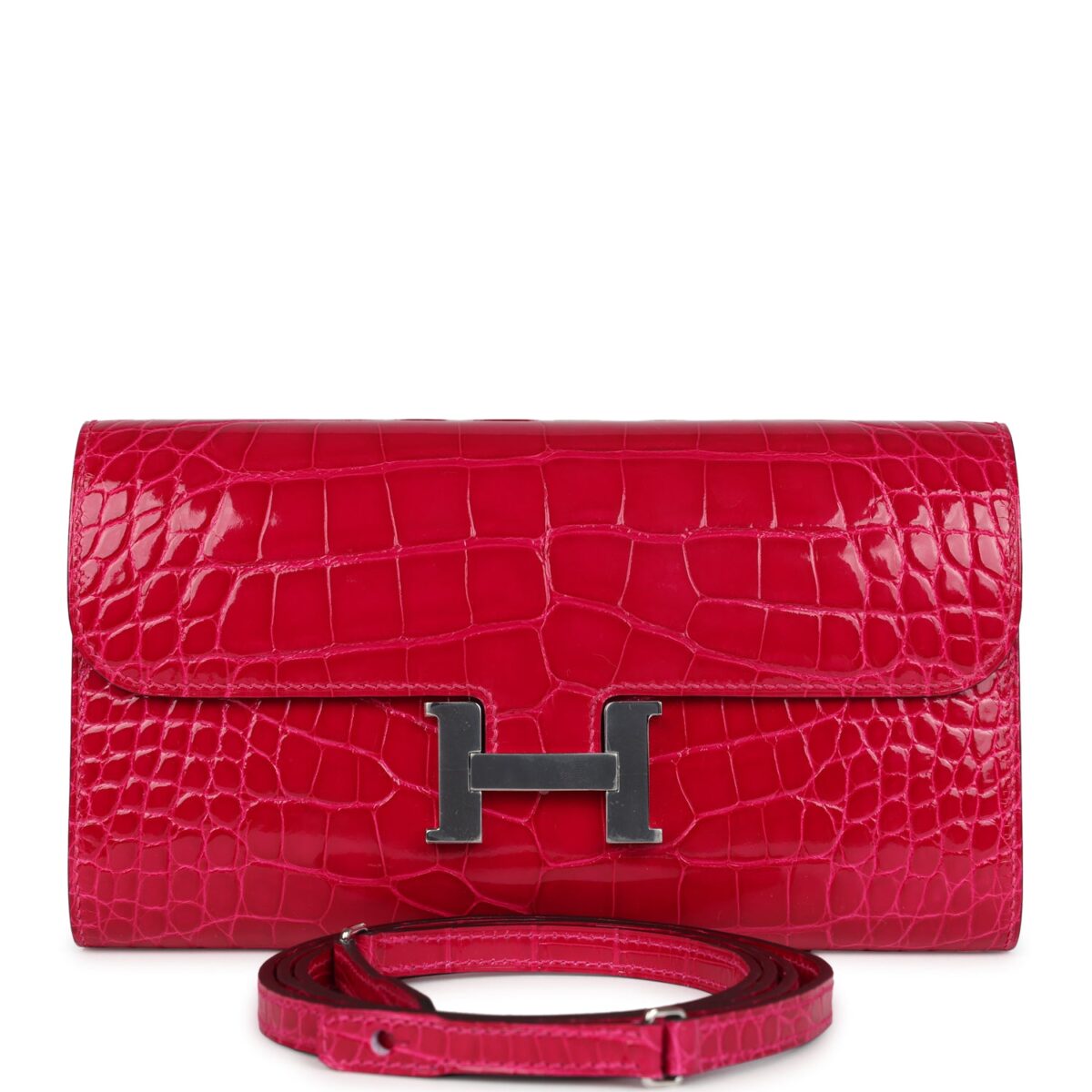 Hermes Constance Wallet To Go Rose Mexico Shiny Alligator PHW