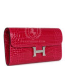 Hermes Constance Wallet To Go Rose Mexico Shiny Alligator PHW