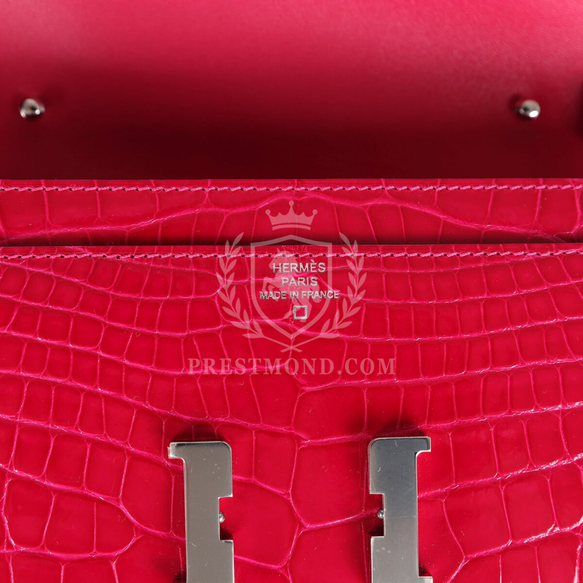 Hermes Constance Wallet To Go Rose Mexico Shiny Alligator PHW — изображение 7