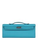 Hermes Kelly Cut Turquoise Swift PHW