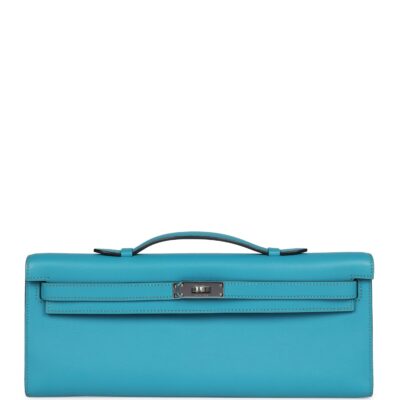 Hermes Kelly Cut Turquoise Swift PHW
