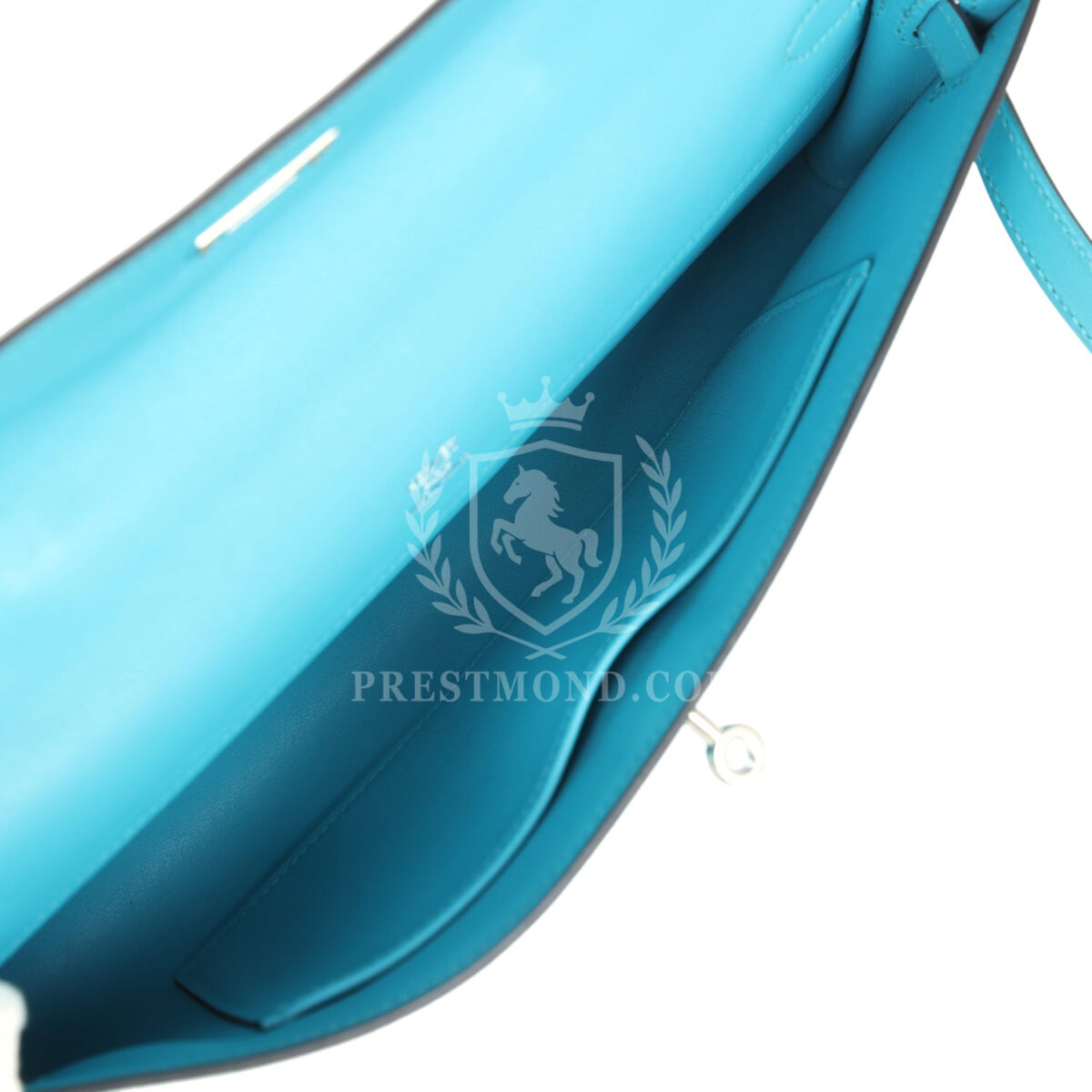 Hermes Kelly Cut Turquoise Swift PHW — изображение 8