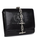 Hermes Chaine d' Ancre Wallet to Go Black Varanus Niloticus Lizard PHW