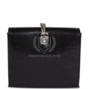 Hermes Chaine d' Ancre Wallet to Go Black Varanus Niloticus Lizard PHW