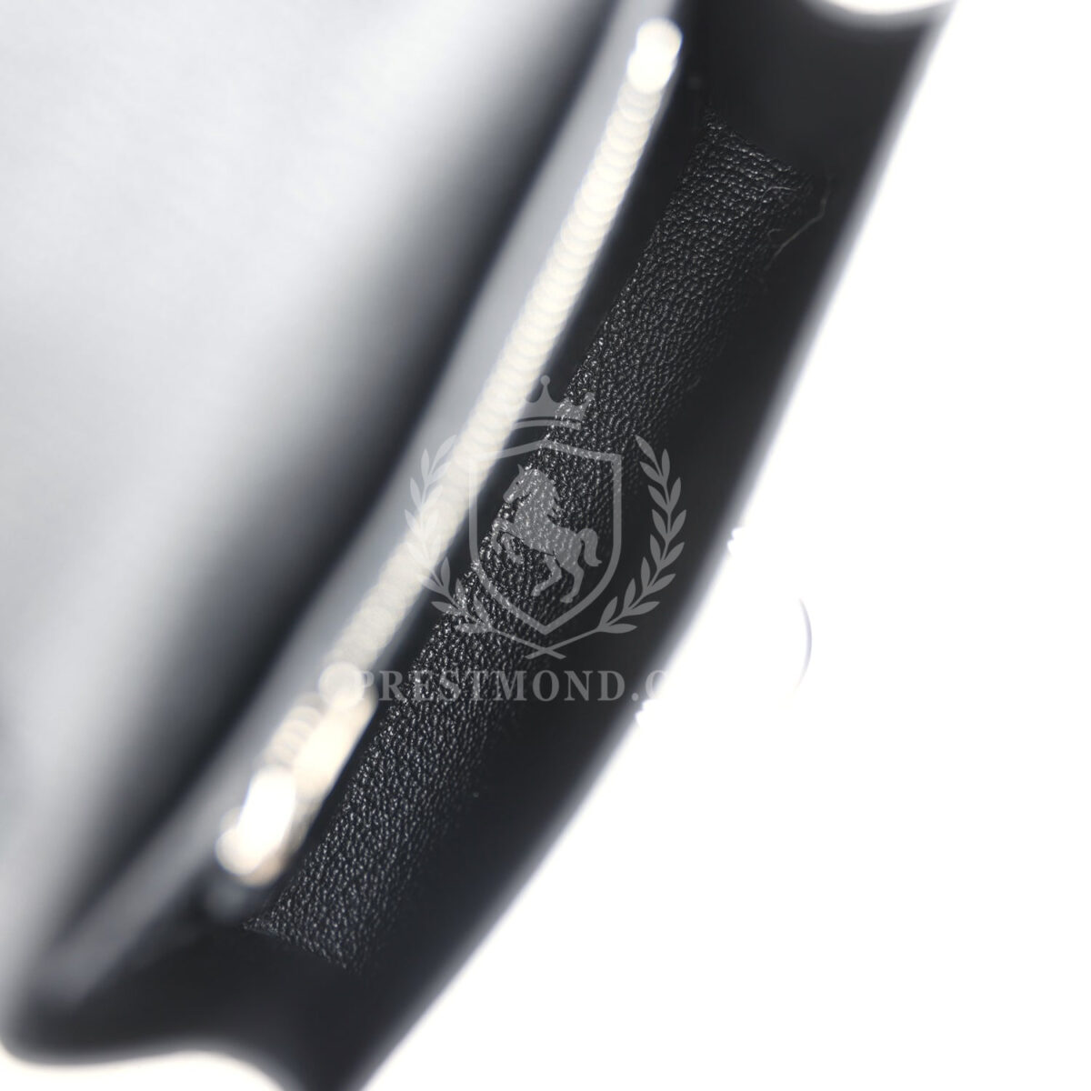 Hermes Chaine d' Ancre Wallet to Go Black Varanus Niloticus Lizard PHW — изображение 8
