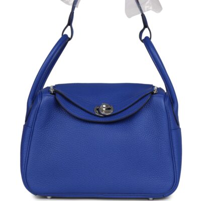 Hermes Lindy 26 Bleu Royal Clemence PHW