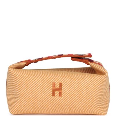 Hermes Bride A Brac Carre Case PM Fauve Merino Wool PHW