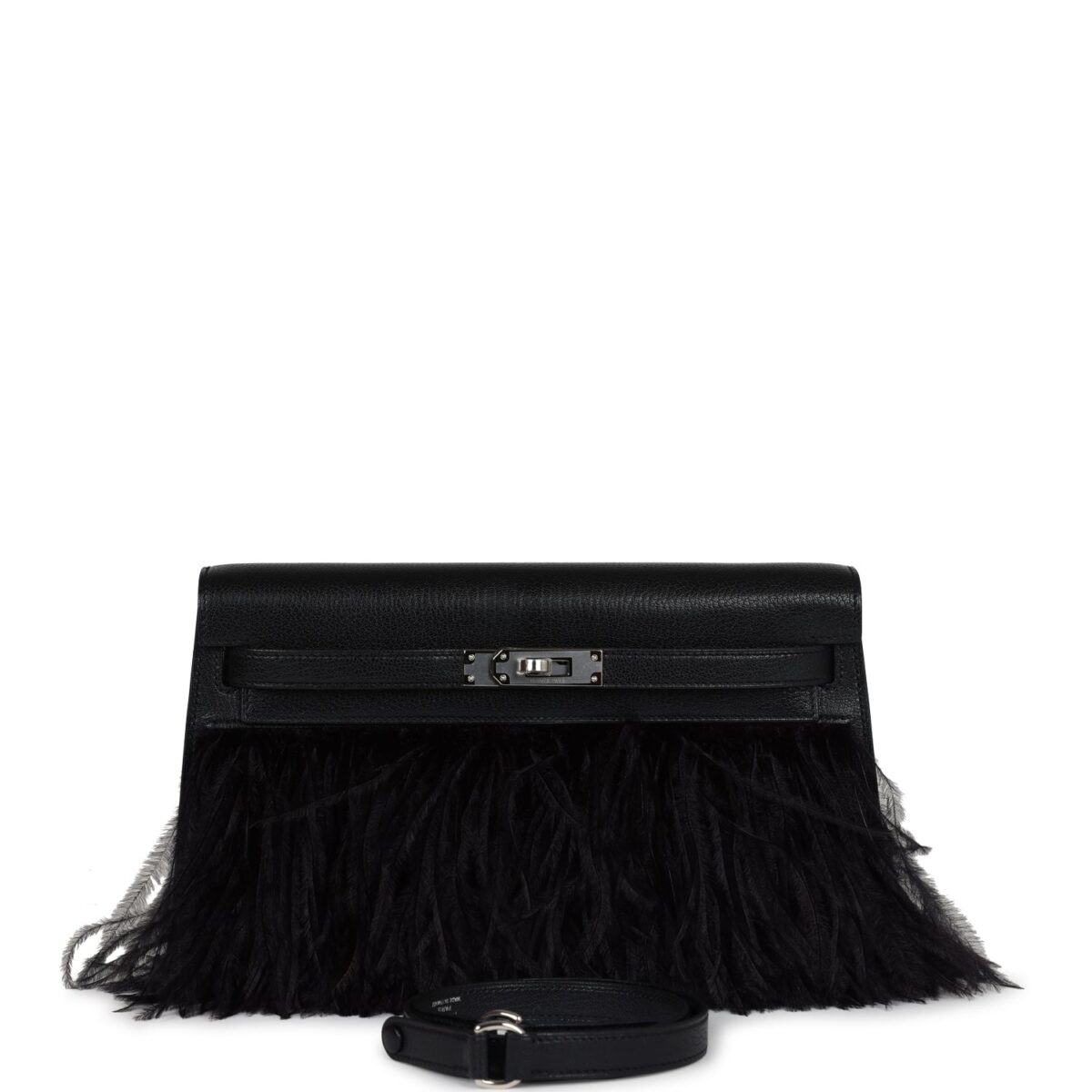 Hermes Kelly Elan Foile Chevre Chamkila and Ostrich Feather PHW