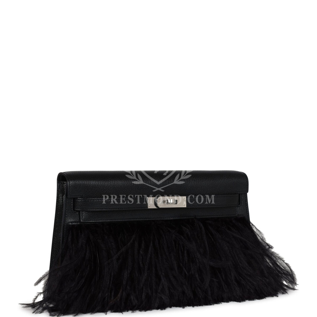 Hermes Kelly Elan Foile Chevre Chamkila and Ostrich Feather PHW — изображение 2