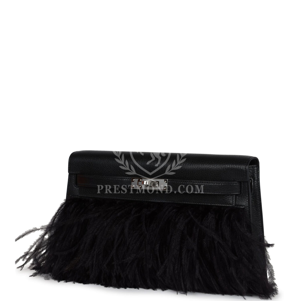 Hermes Kelly Elan Foile Chevre Chamkila and Ostrich Feather PHW — изображение 5