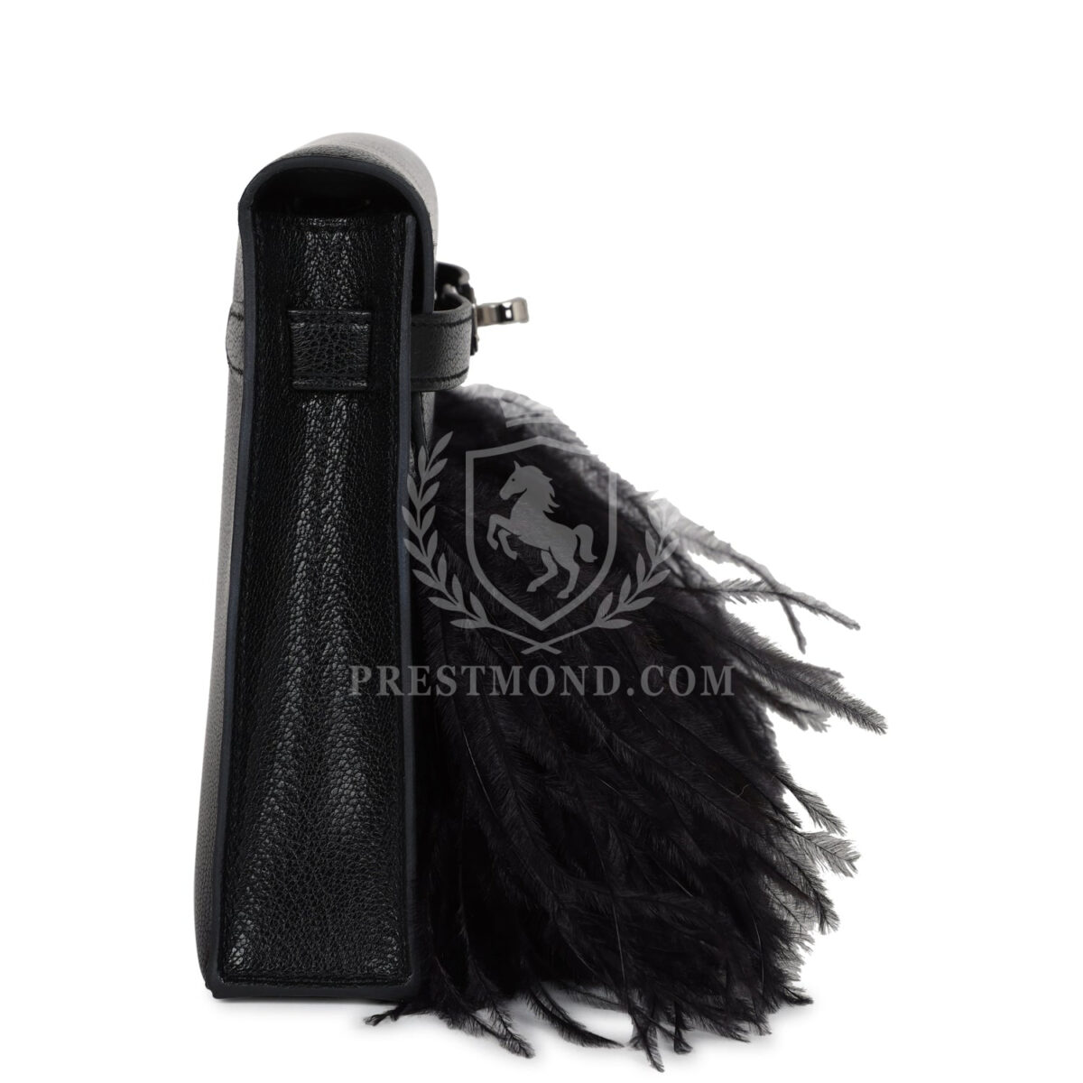 Hermes Kelly Elan Foile Chevre Chamkila and Ostrich Feather PHW — изображение 3