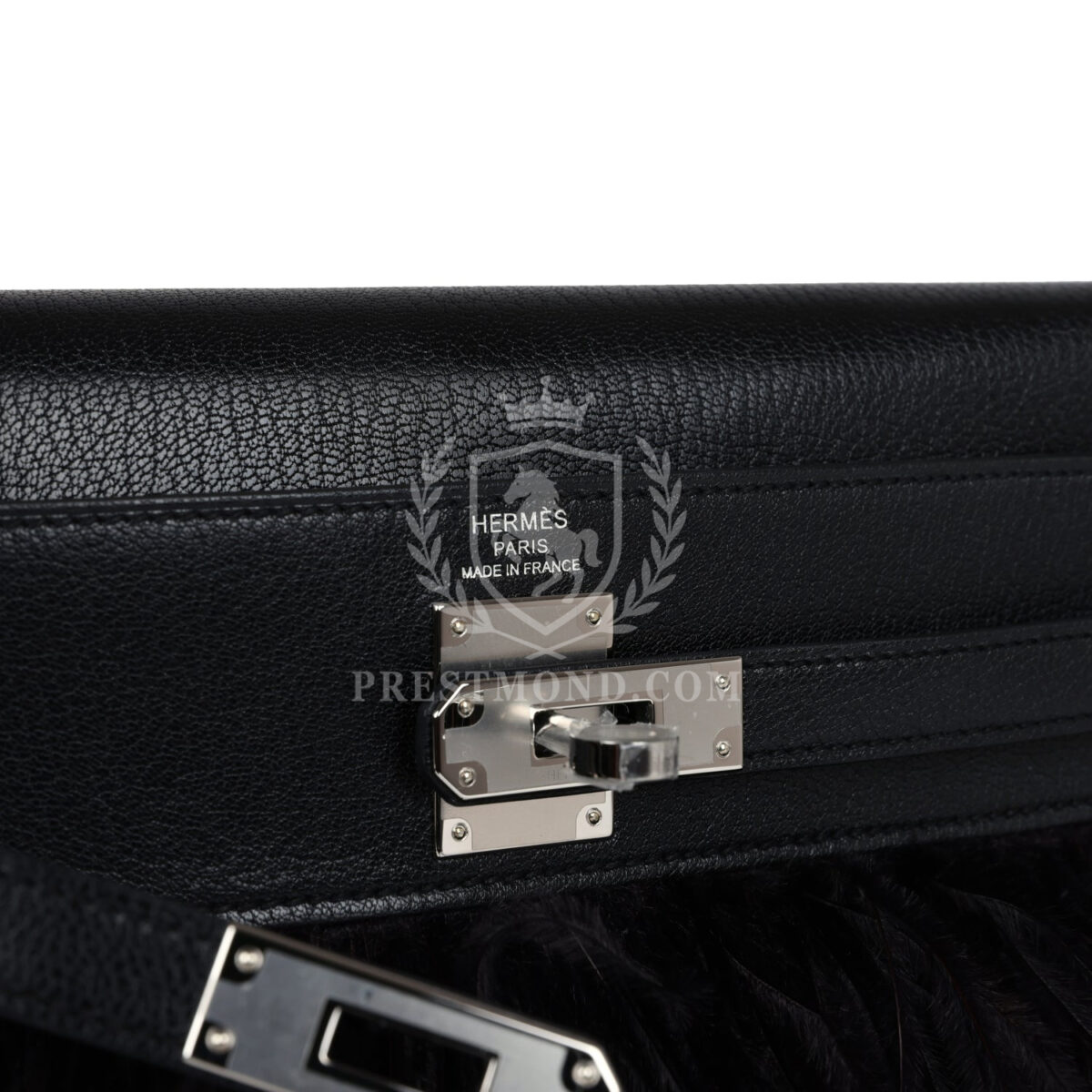 Hermes Kelly Elan Foile Chevre Chamkila and Ostrich Feather PHW — изображение 7
