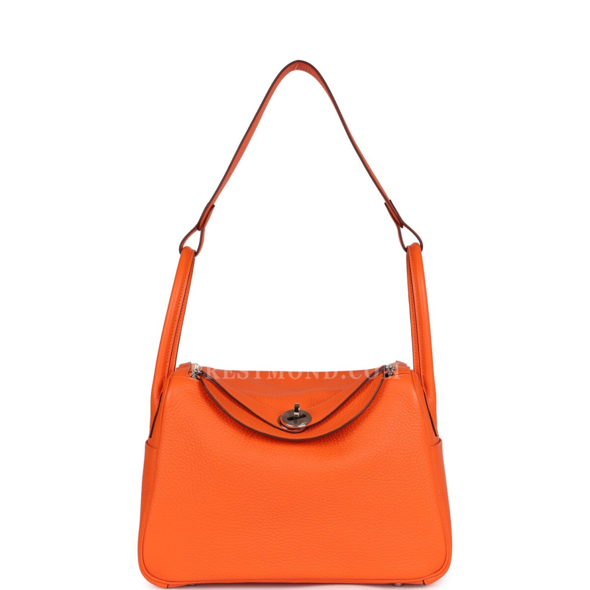 Hermes Lindy 26 Orange Minium Clemence PHW — изображение 7