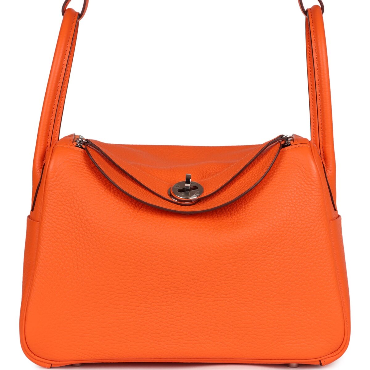 Hermes Lindy 26 Orange Minium Clemence PHW