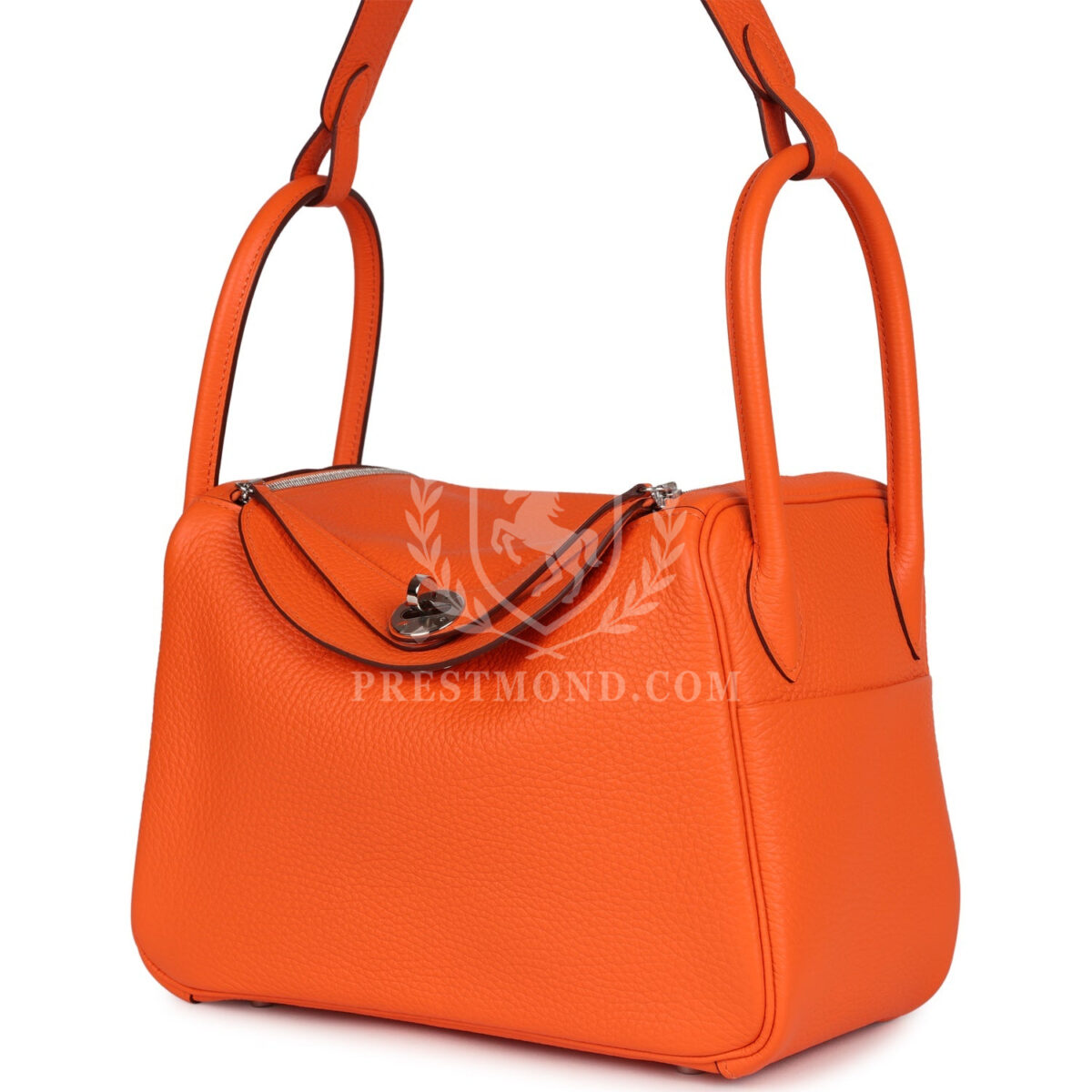 Hermes Lindy 26 Orange Minium Clemence PHW — изображение 5