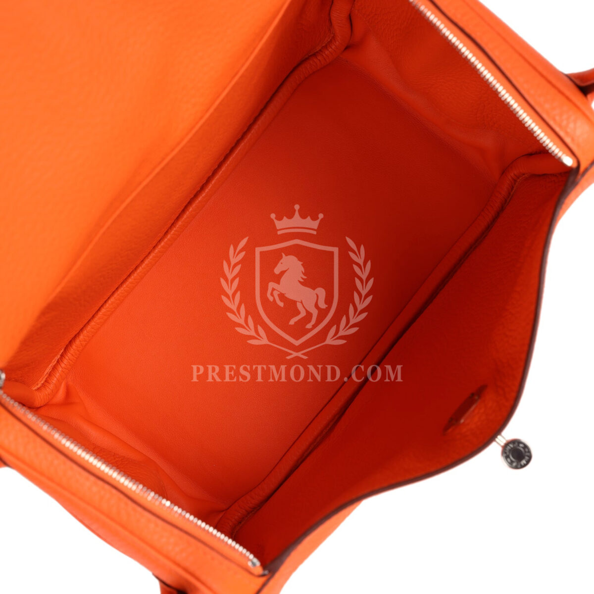 Hermes Lindy 26 Orange Minium Clemence PHW — изображение 9