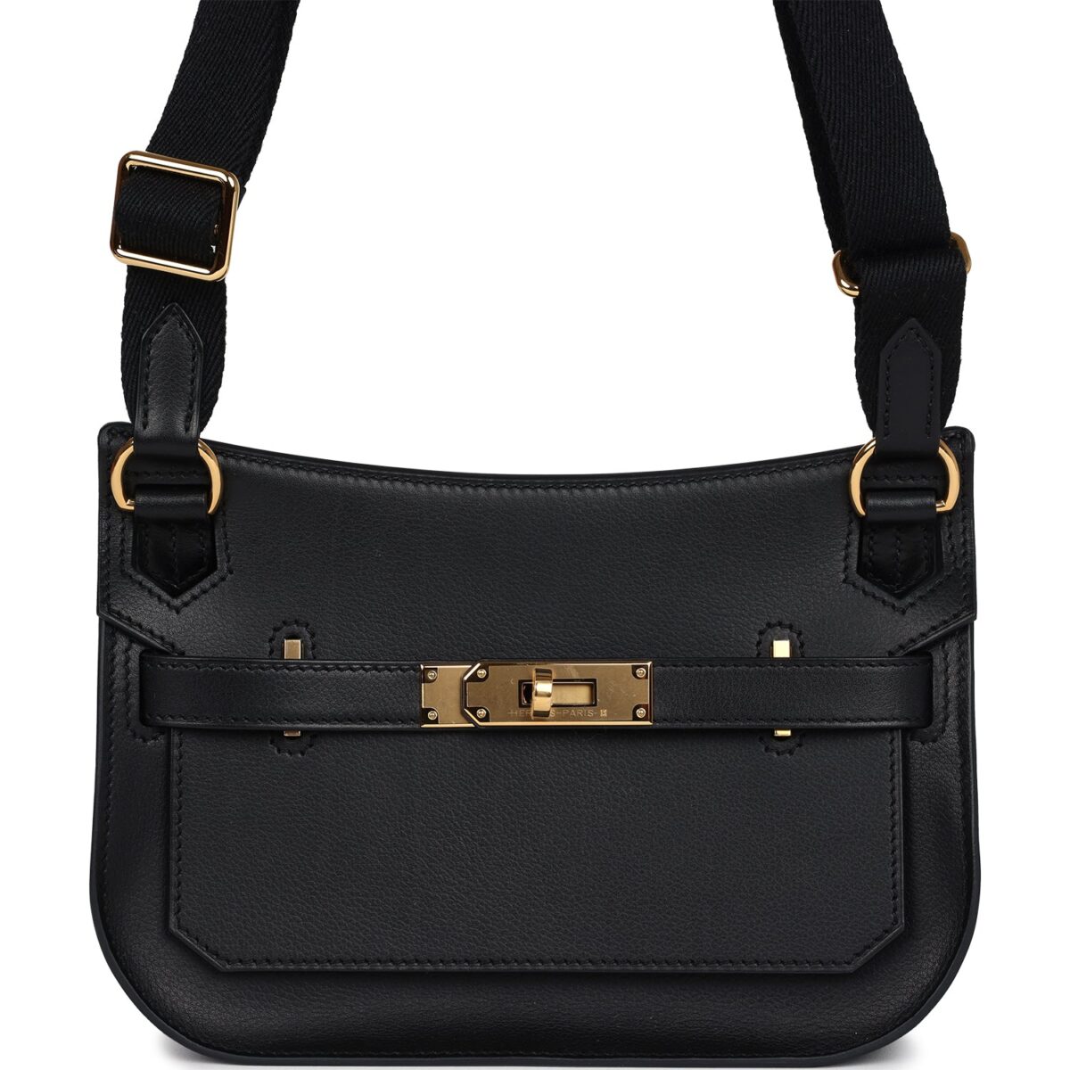 Hermes Mini Jypsiere Black Evergrain GHW