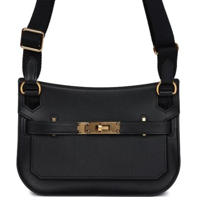 Hermes Mini Jypsiere Black Evergrain GHW