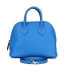 Hermes 1923 Bolide Mini Bleu France Evercolor PHW