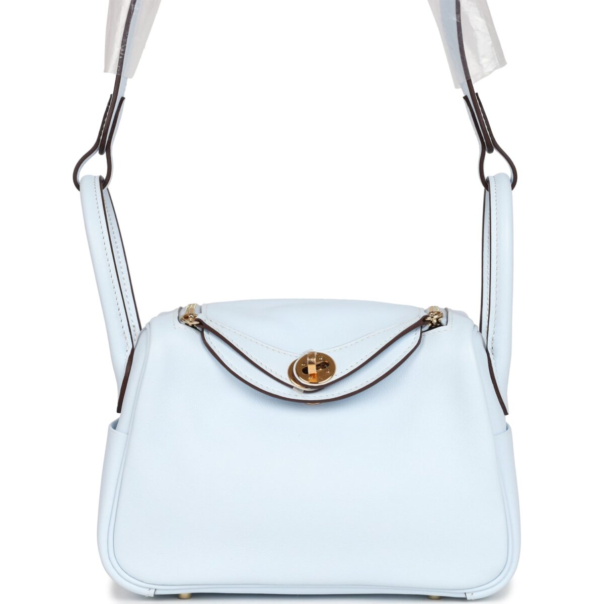 Hermes Mini Lindy Bleu Brume Swift GHW