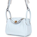 Hermes Mini Lindy Bleu Brume Swift GHW