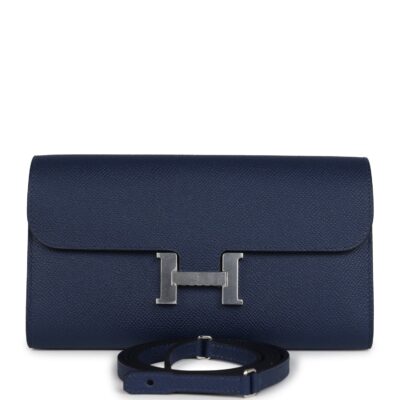 Hermes Constance Wallet To Go Bleu Navy Epsom PHW