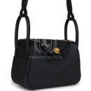 Hermes Mini Lindy II Black Clemence GHW