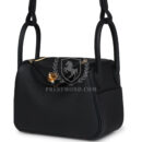 Hermes Mini Lindy II Black Clemence GHW