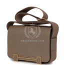 Hermes Geta Etoupe Chevre GHW