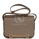 Hermes Geta Etoupe Chevre GHW