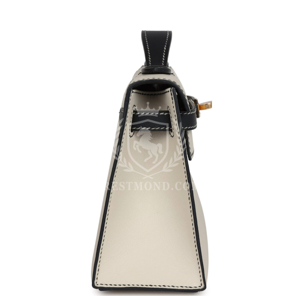 Hermes Special Order (HSS) Kelly Pochette Beton and Black Swift GHW — изображение 3