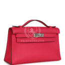 Hermes Kelly Pochette Rose Extreme Swift PHW