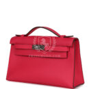 Hermes Kelly Pochette Rose Extreme Swift PHW