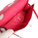 Hermes Kelly Pochette Rose Extreme Swift PHW