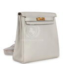 Hermes Kelly Ado II Backpack Gris Perle Evercolor GHW