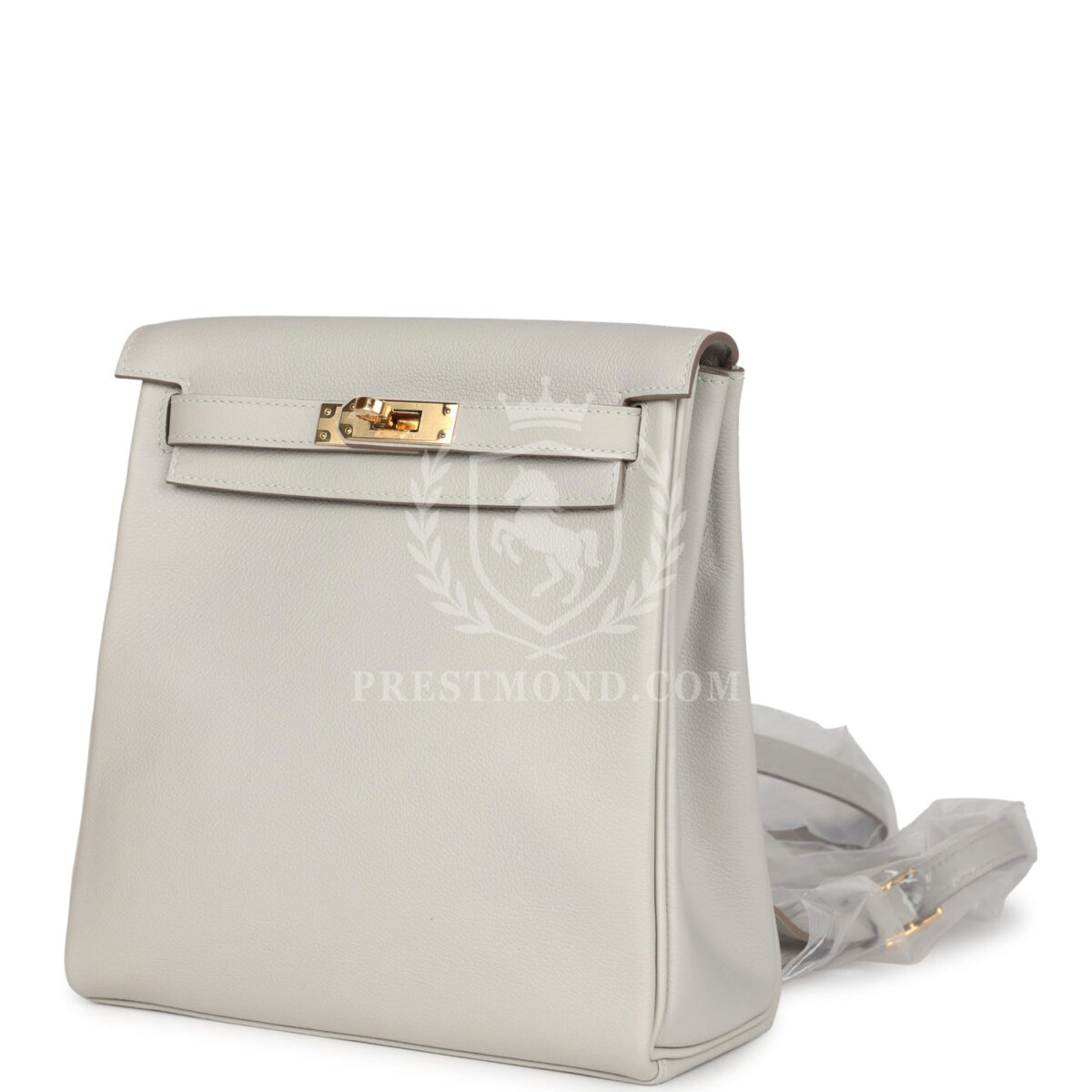 Hermes Kelly Ado II Backpack Gris Perle Evercolor GHW — изображение 4
